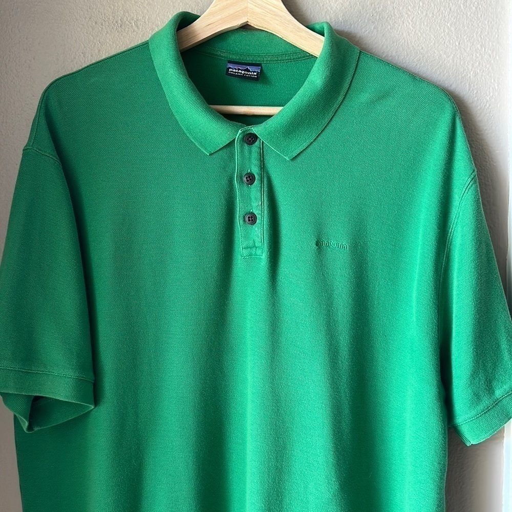PATAGONIA Green Organic Cotton Short Sleeve Polo Shirt